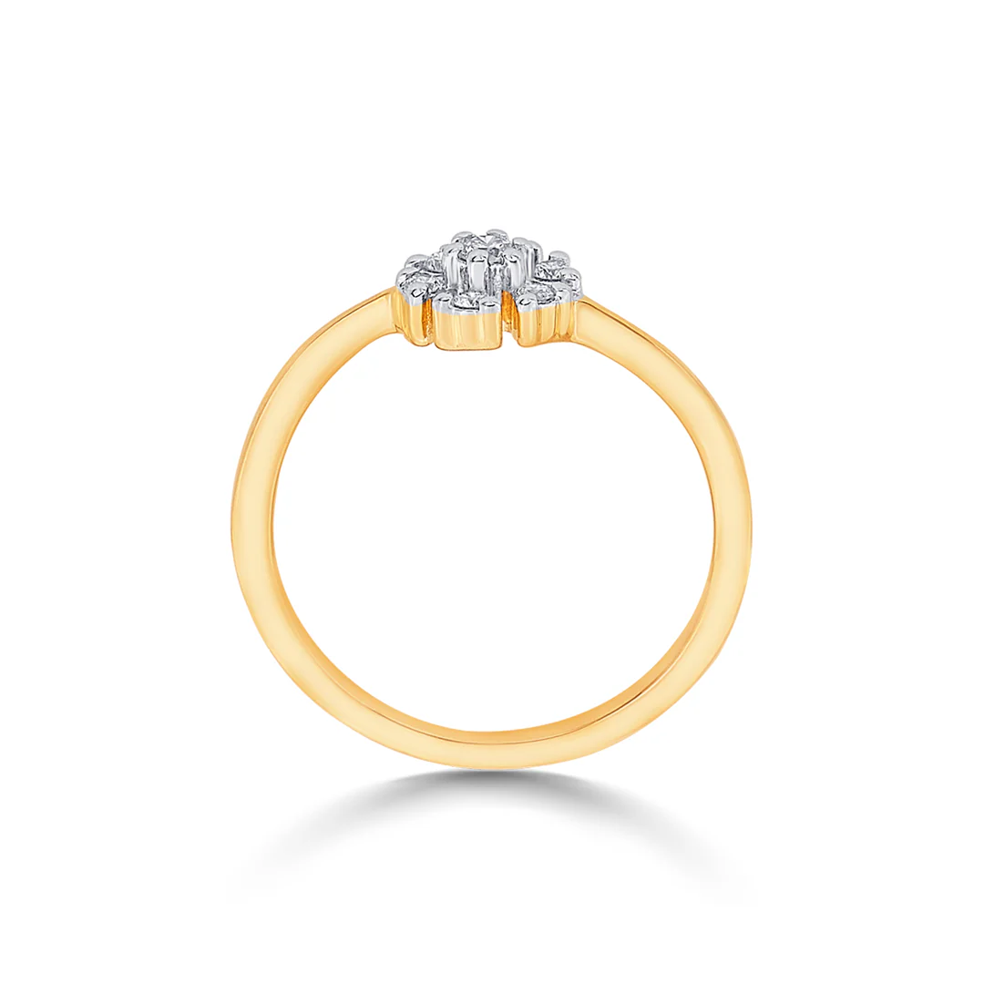 Icy Bloom Gold & Diamond Ring - Image 3