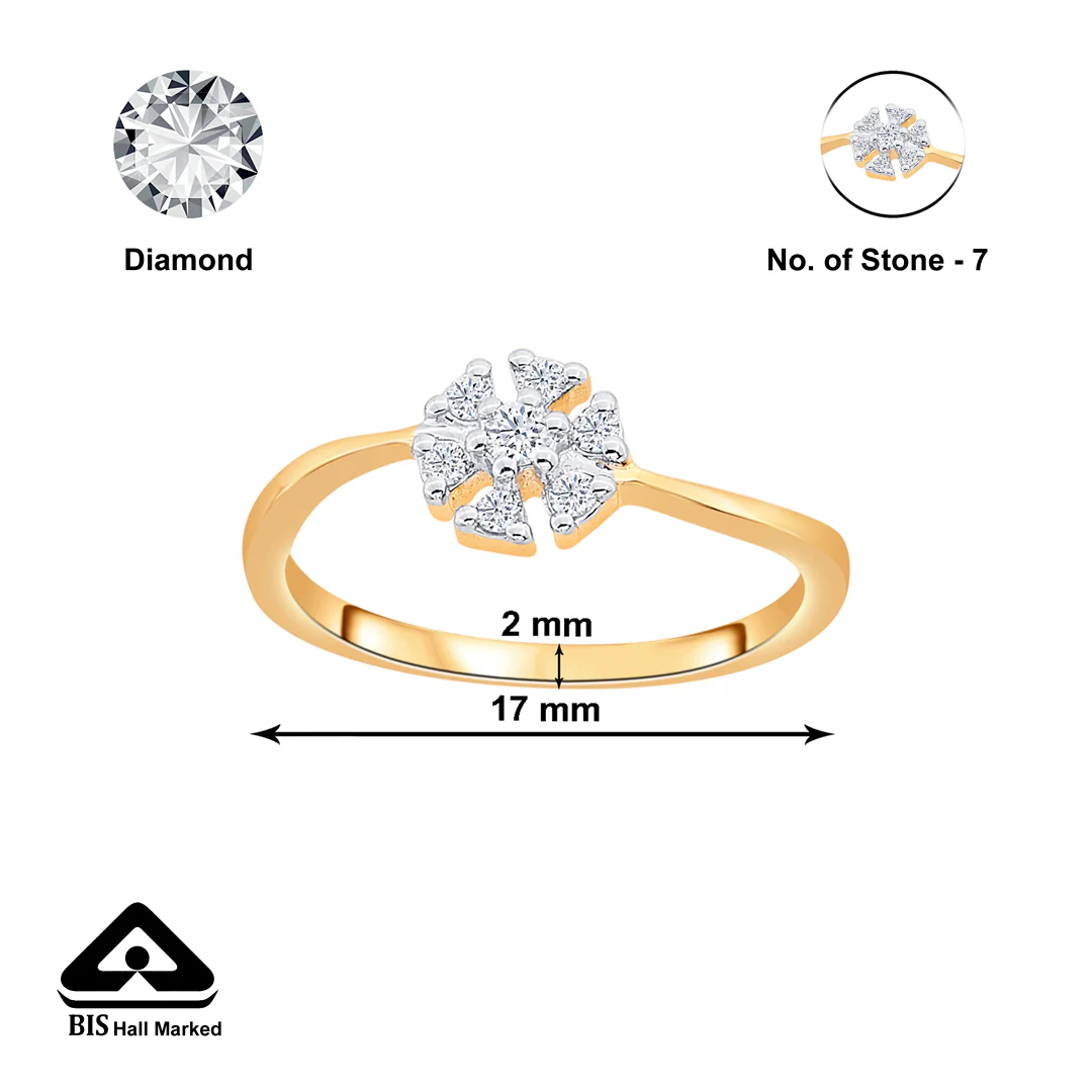 Icy Bloom Gold & Diamond Ring - Image 4