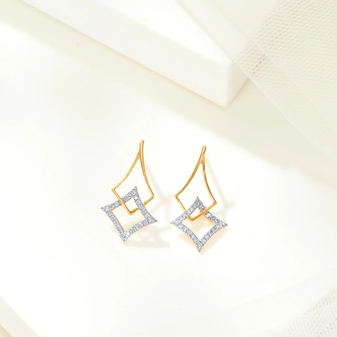 Imperial Glide Gold Dangler Earring For Women