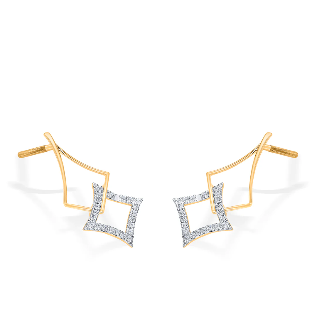 Imperial Glide Gold Dangler Earring For Women - Image 4