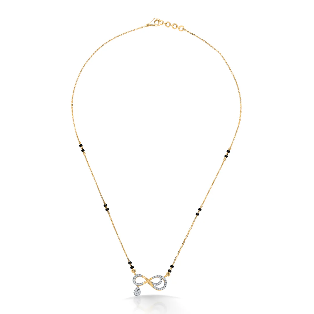 Infinite Bond Gold & Diamond Modern Mangalsutra For Women - Image 2