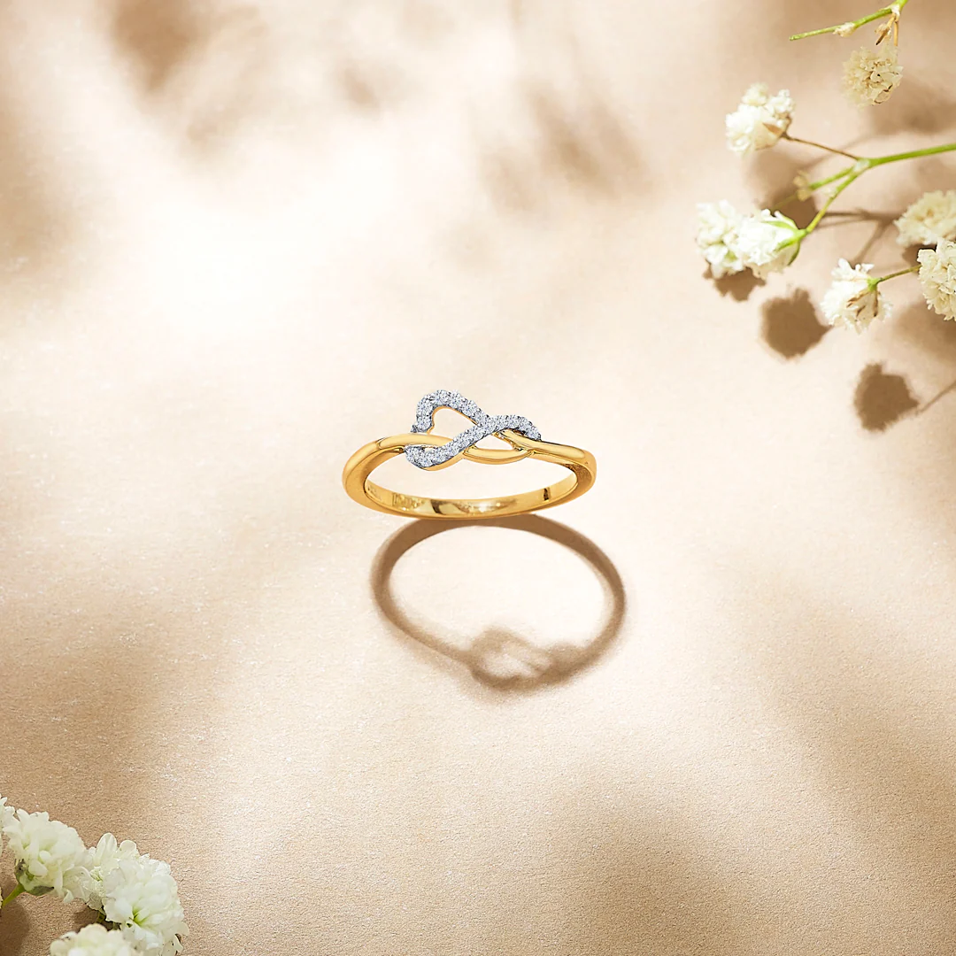 Infinity Bonded Gold & Diamond Ring