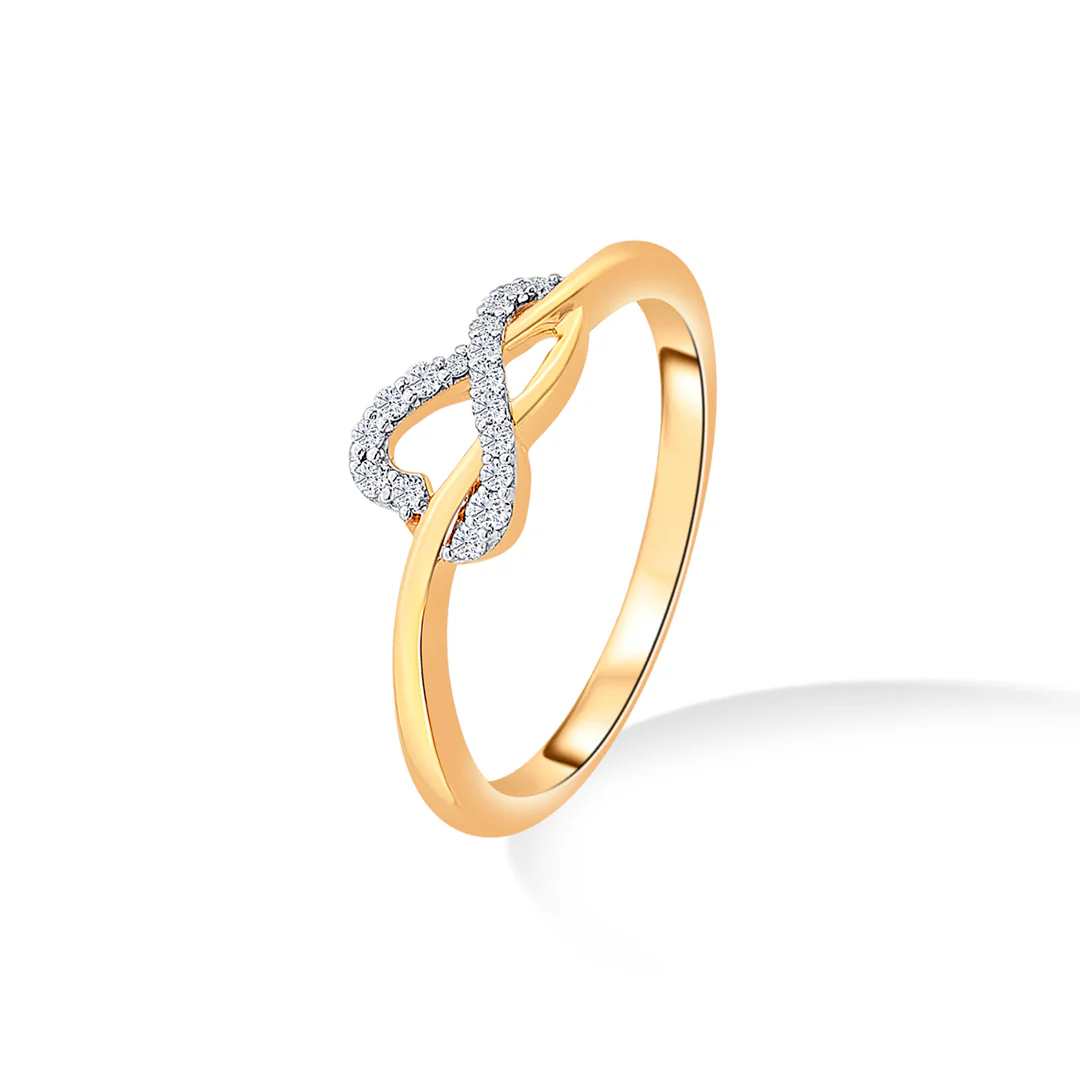 Infinity Bonded Gold & Diamond Ring - Image 2