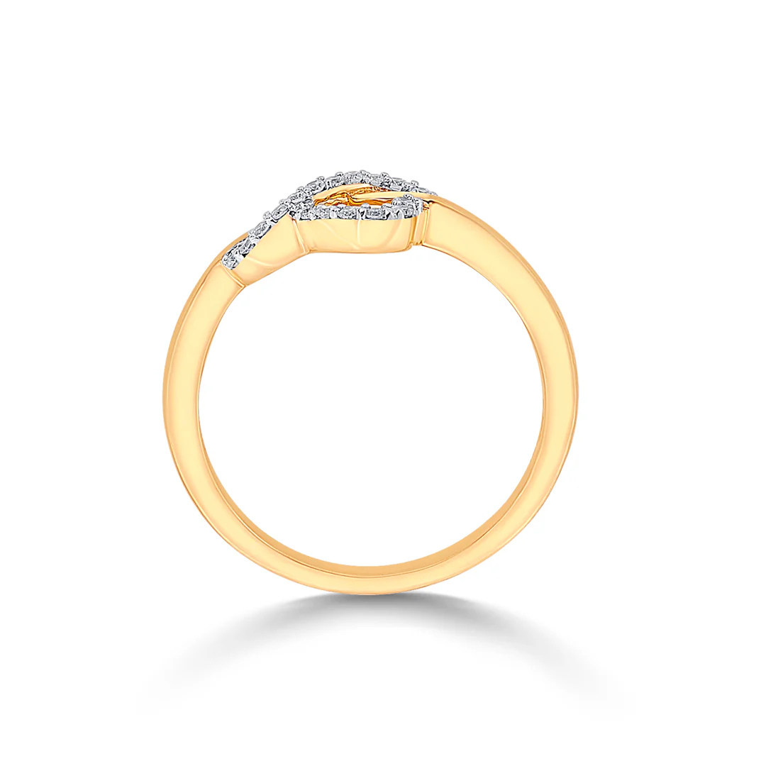 Infinity Bonded Gold & Diamond Ring - Image 3