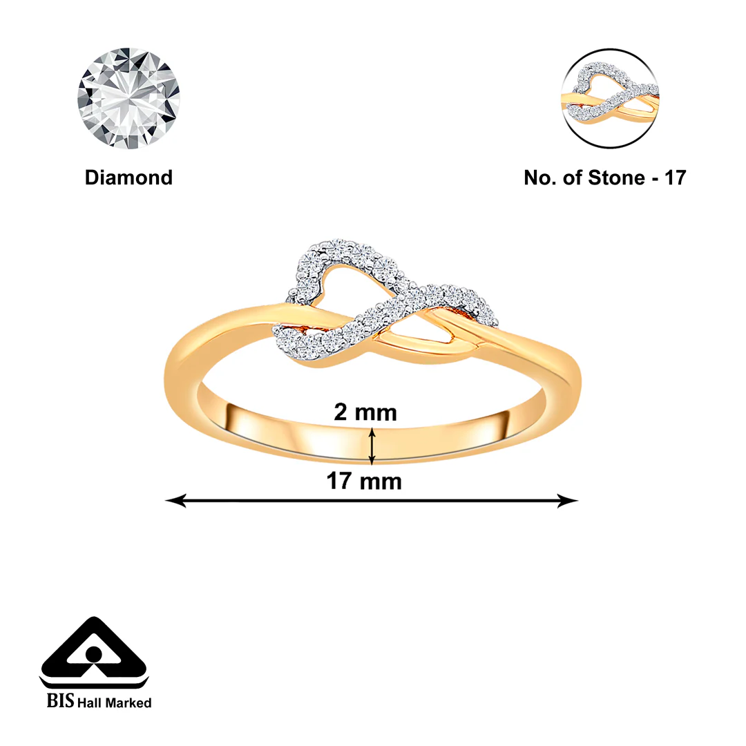 Infinity Bonded Gold & Diamond Ring - Image 4