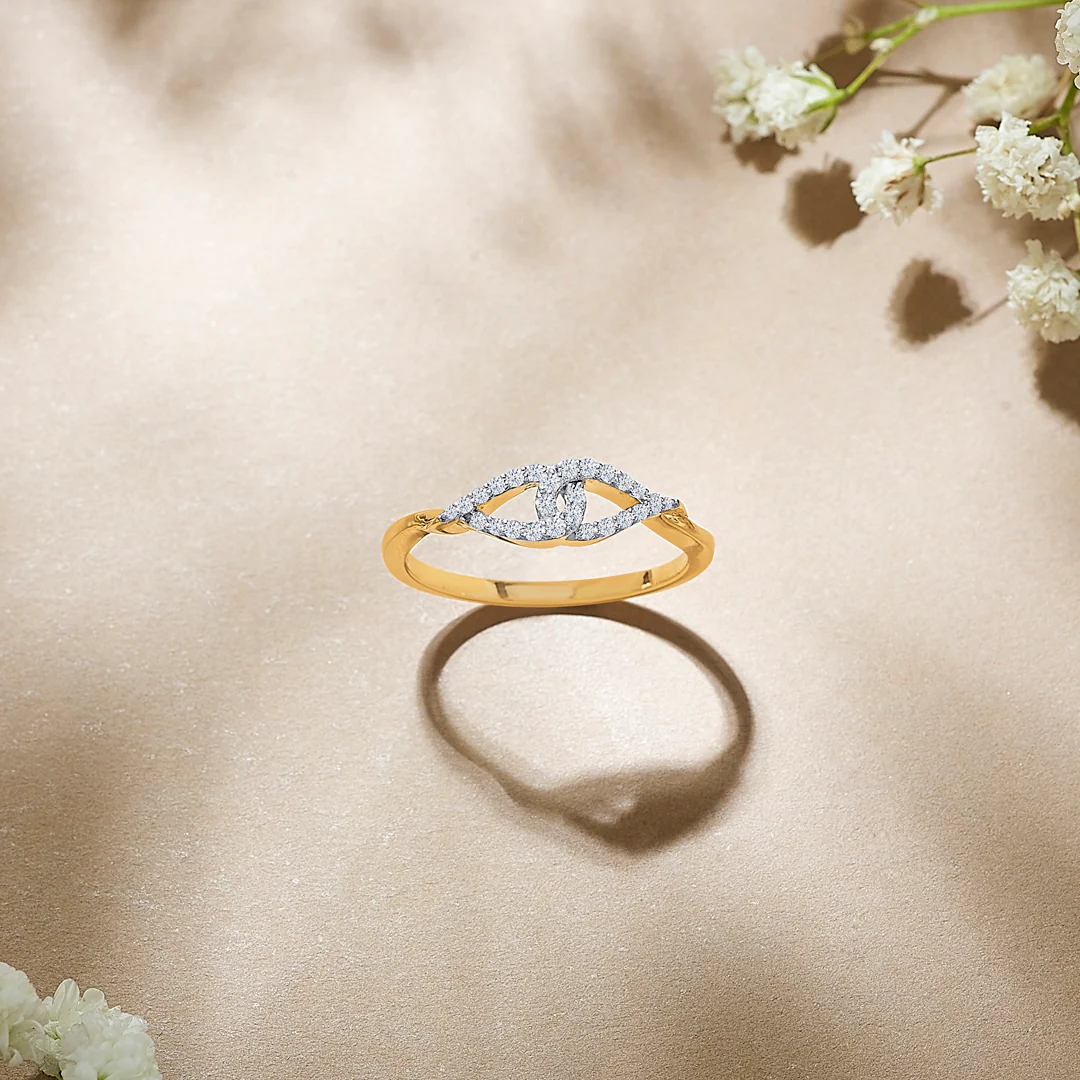 Infinity Caress Gold & Diamond Ring