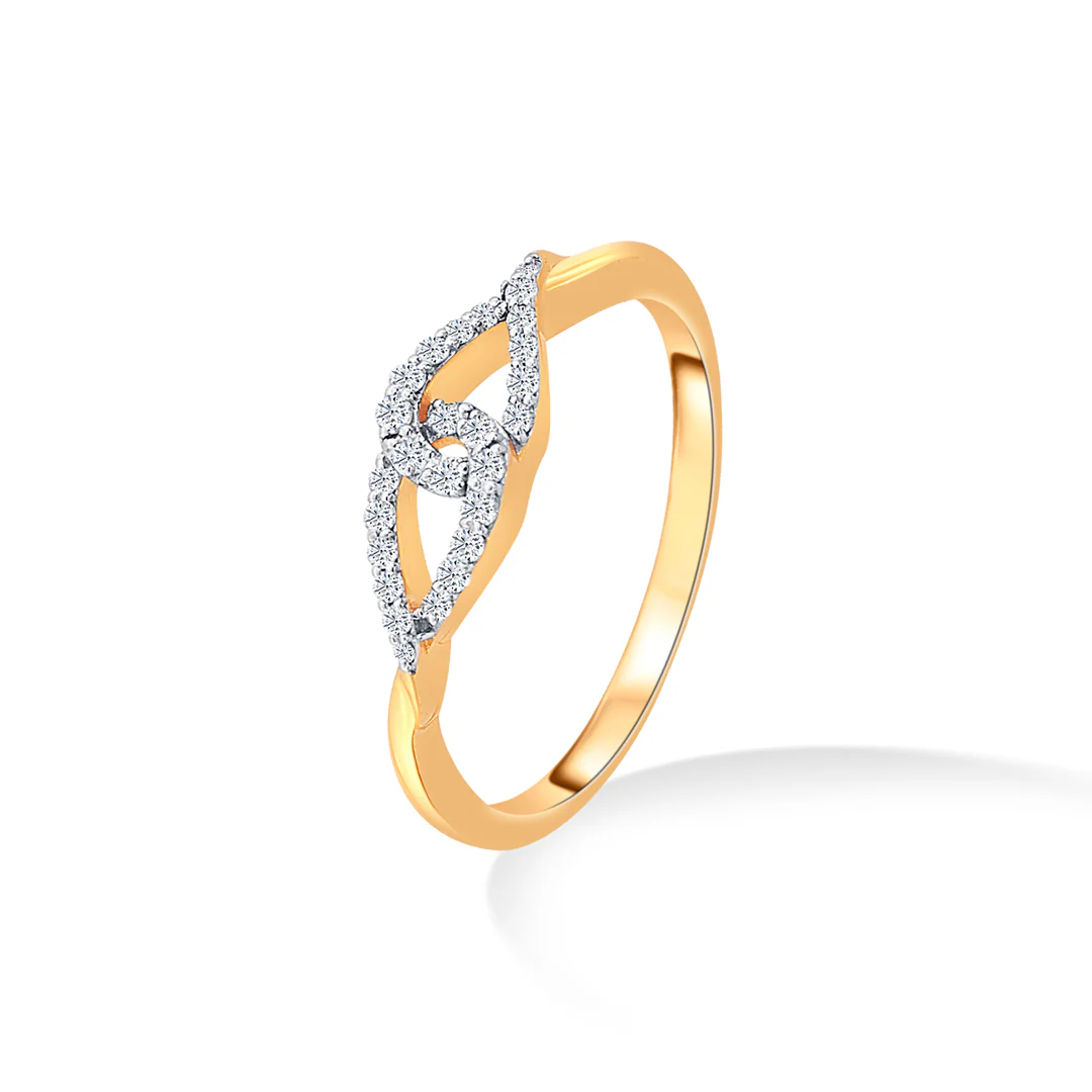Infinity Caress Gold & Diamond Ring - Image 2