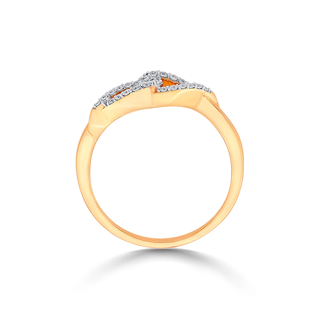 Infinity Caress Gold & Diamond Ring - Image 3