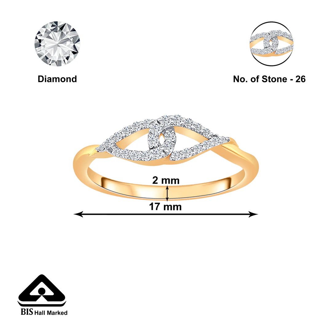 Infinity Caress Gold & Diamond Ring - Image 4