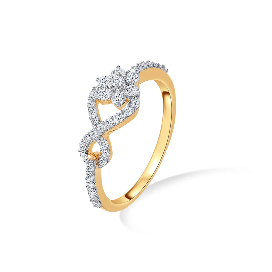 Infinity Gold & Diamond Casual Ring For Women