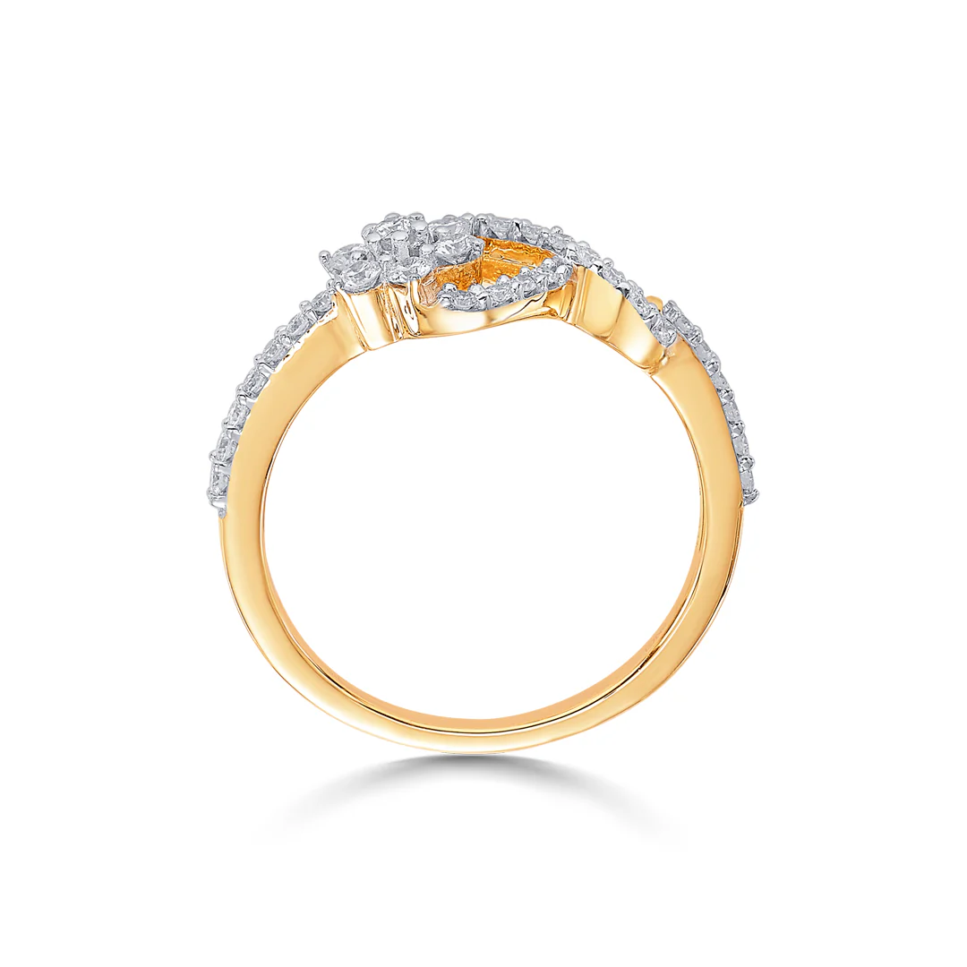 Infinity Gold & Diamond Casual Ring For Women - Image 3