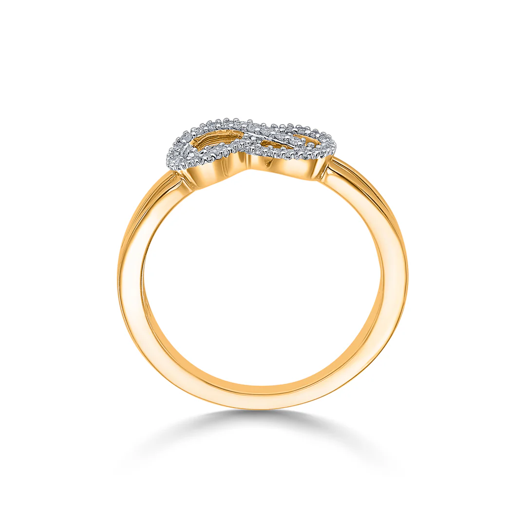 Infinity Gold & Diamond Ring For Women - Image 3