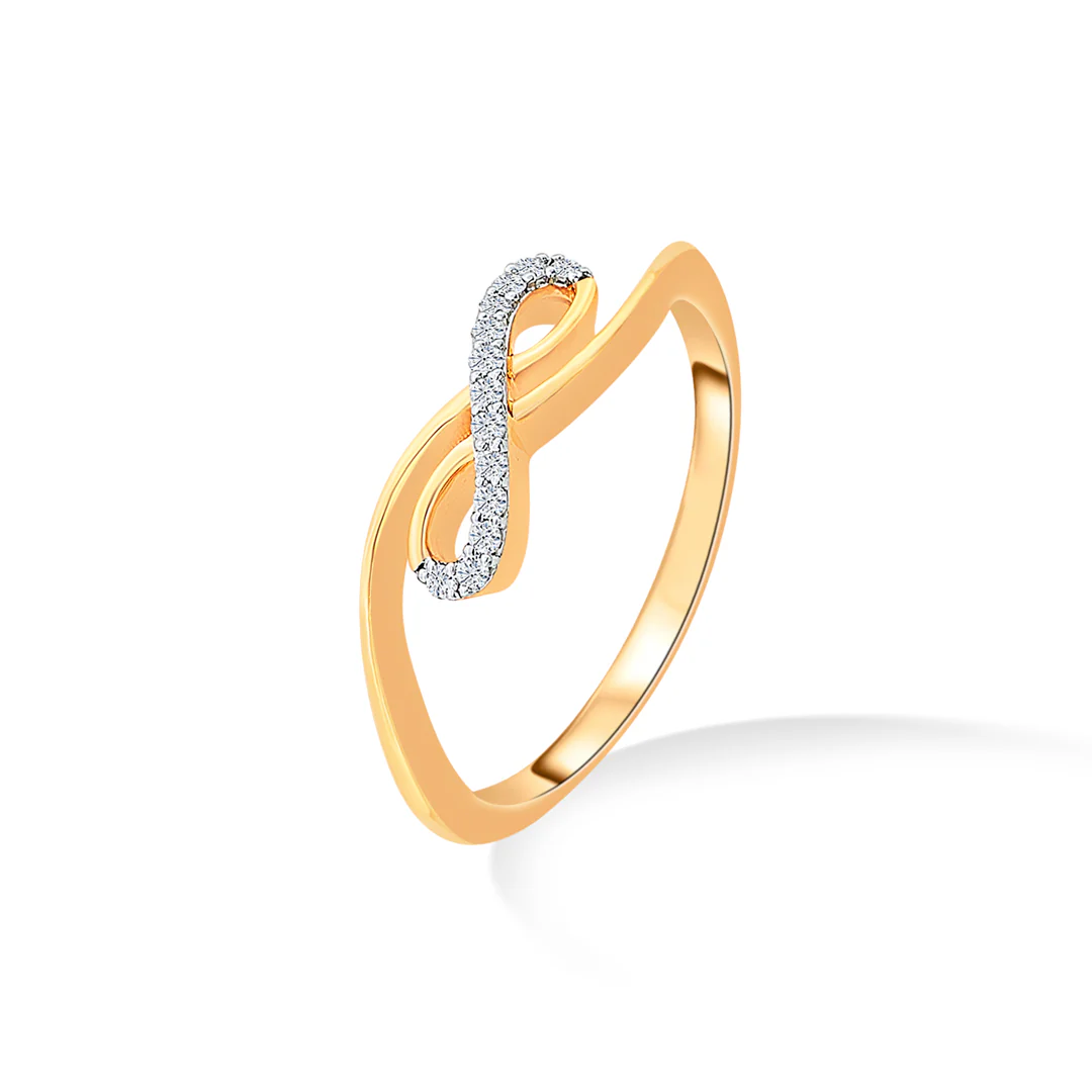 Infinity Looplight Gold & Diamond Ring - Image 2