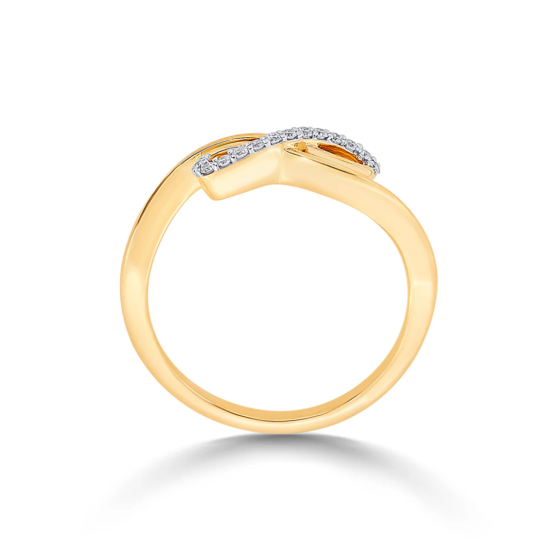 Infinity Looplight Gold & Diamond Ring - Image 3