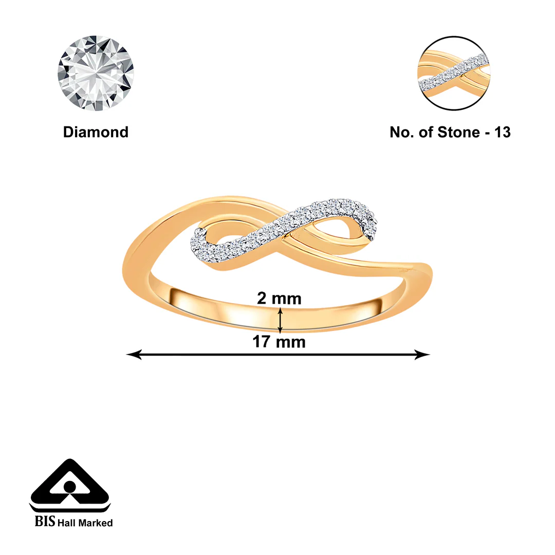 Infinity Looplight Gold & Diamond Ring - Image 4