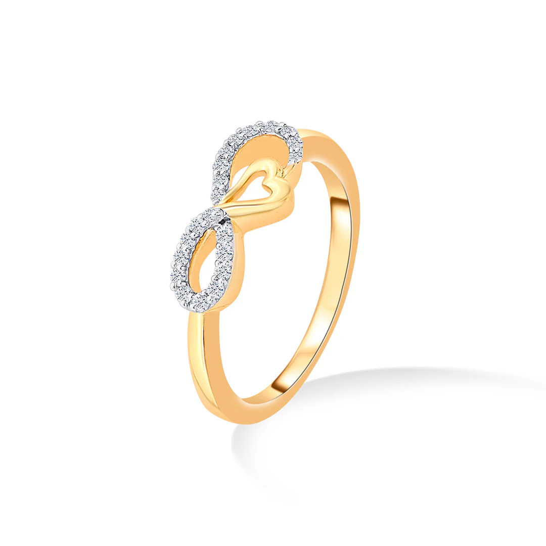 Infinity of Heart Gold & Diamond Ring - Image 2