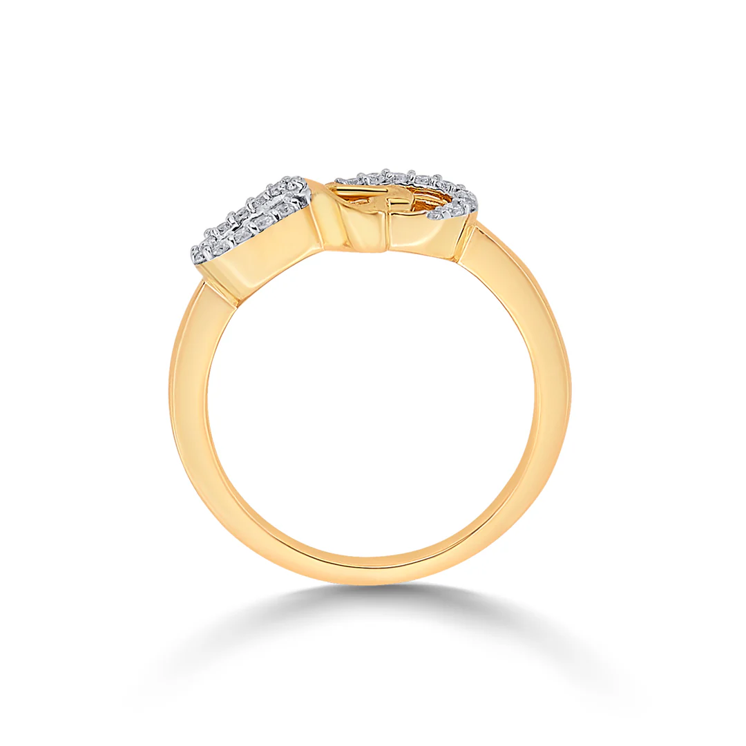 Infinity of Heart Gold & Diamond Ring - Image 3