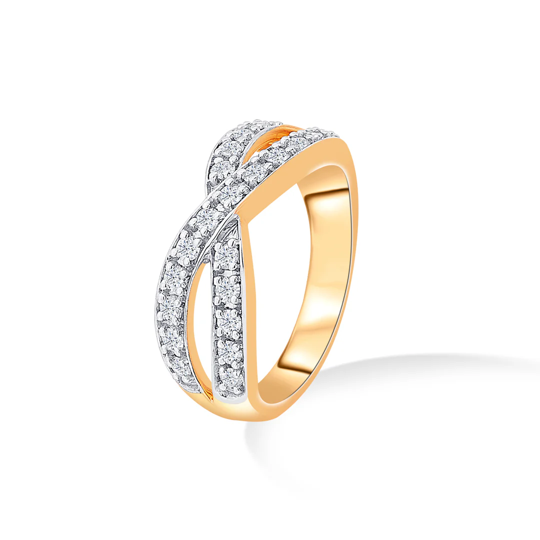 Infinity Whisperline Gold & Diamond Ring - Image 2