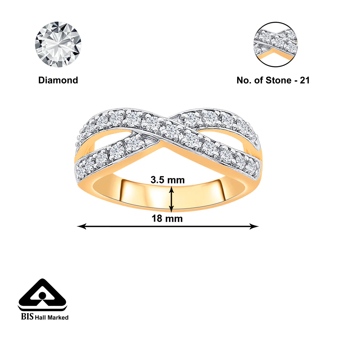 Infinity Whisperline Gold & Diamond Ring - Image 4