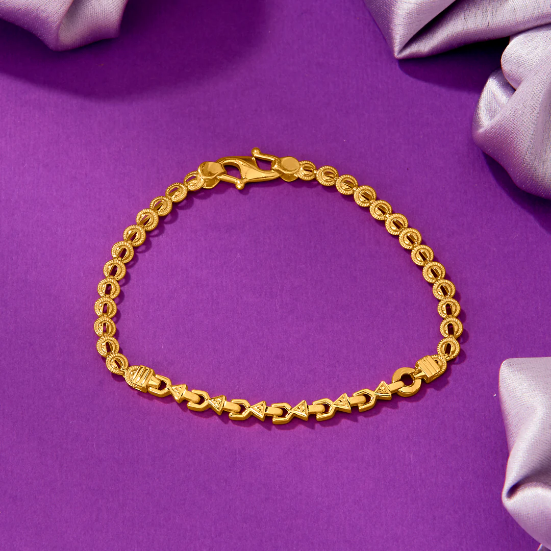Junior Sparkles Yellow Gold Kids Bracelet