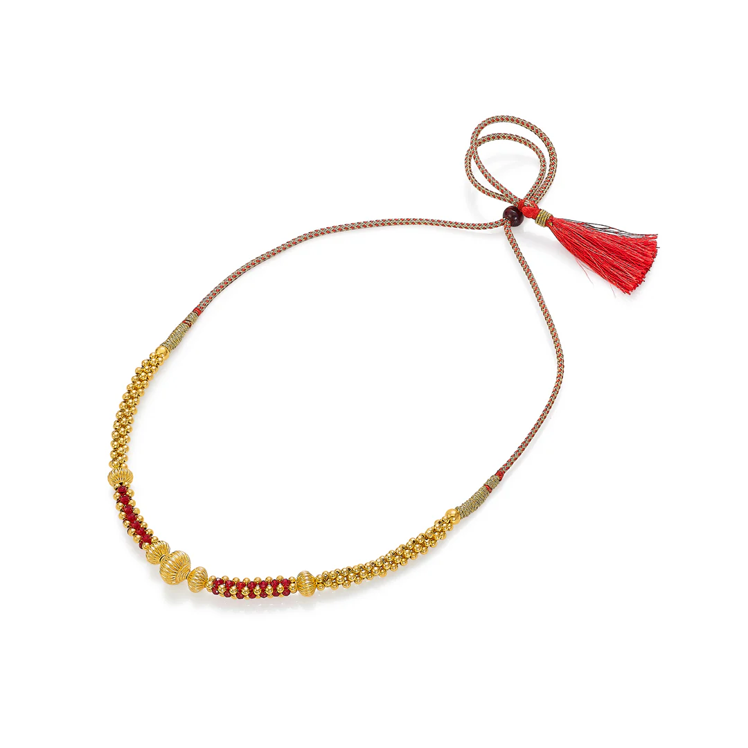 Kanthamani Red Gold Thushi Necklace - Image 2