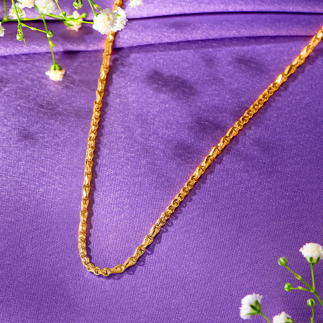 Knight Goth Gold Chain For Men