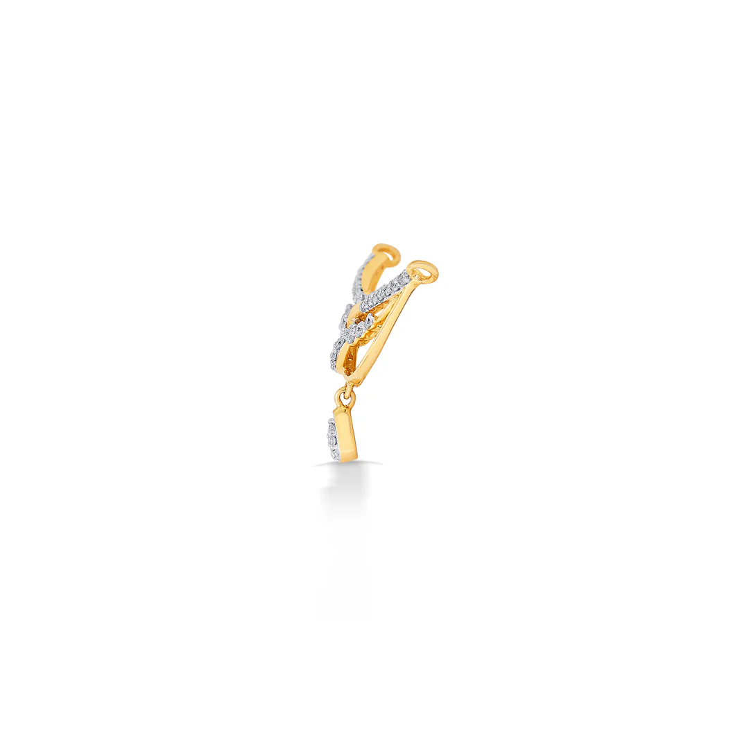 Knotted Paisley Yellow Gold & Diamond Tanmaniya Mangalsutra For Women - Image 4