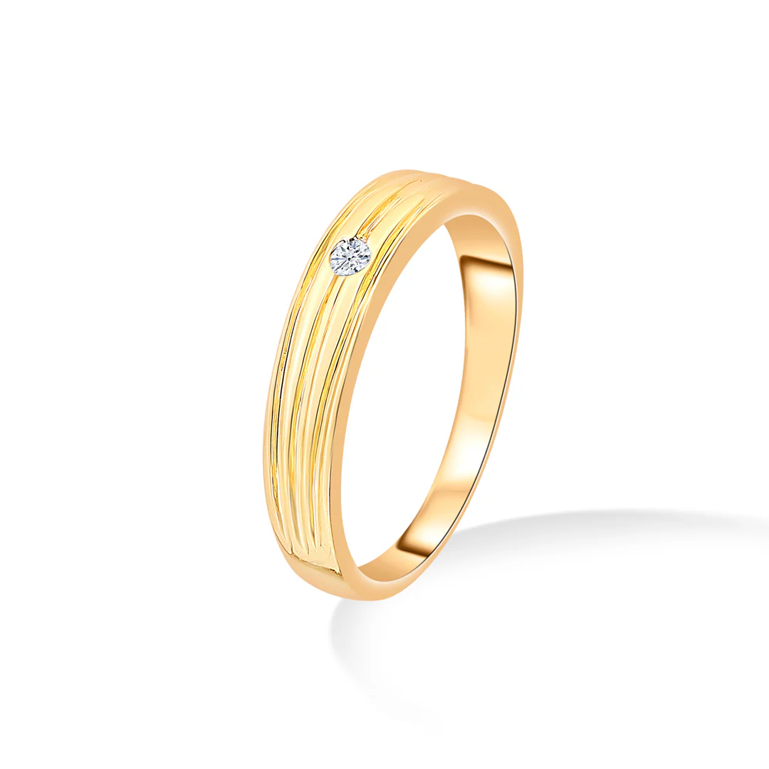 Kyro Strip Gold & Diamond Ring - Image 2