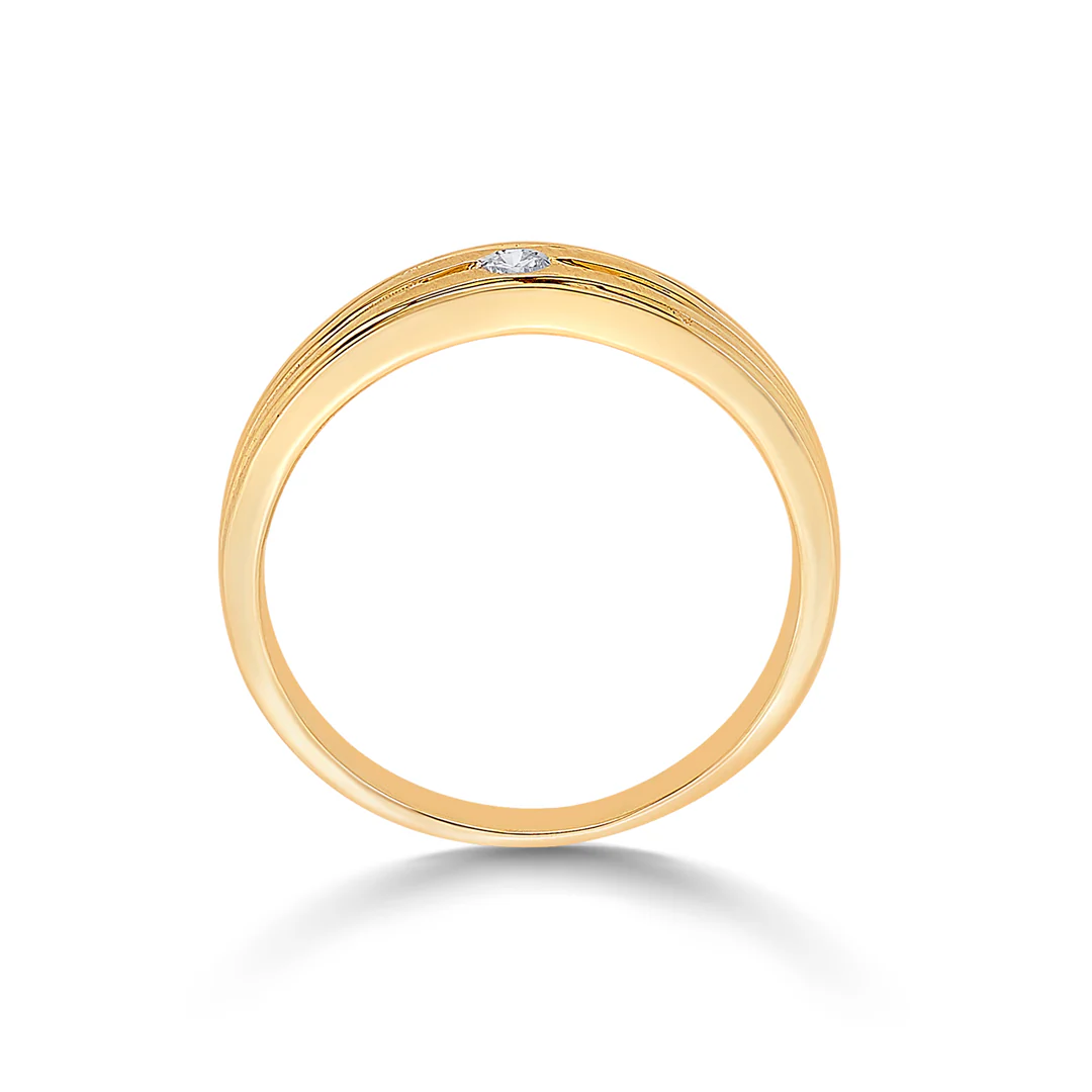 Kyro Strip Gold & Diamond Ring - Image 3