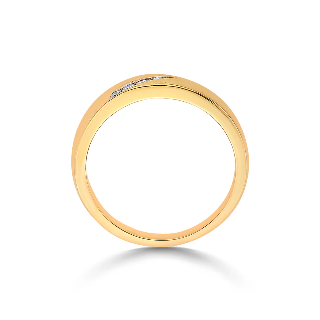 Kyros Curve Gold & Diamond Ring - Image 3