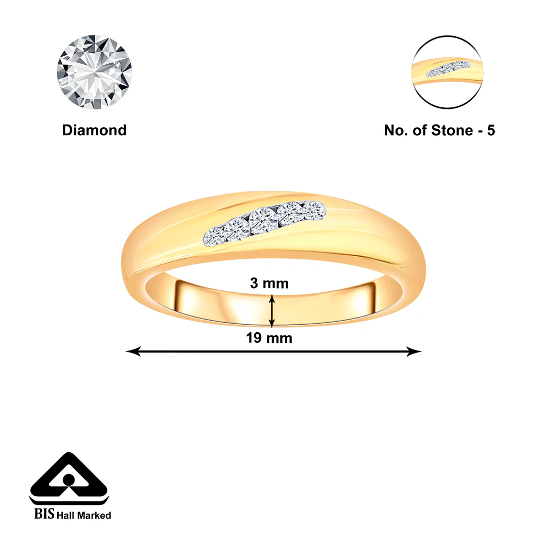 Kyros Curve Gold & Diamond Ring - Image 4