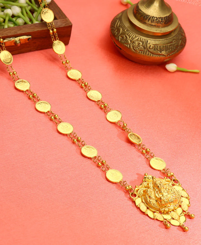 Lakshmi Haar Yellow Gold Necklace For Women - Image 2