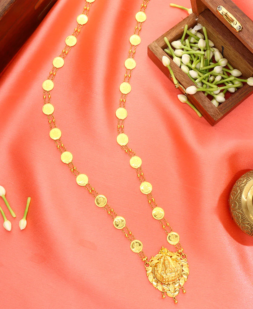 Lakshmi Haar Yellow Gold Necklace For Women - Image 3