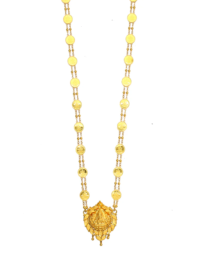 Lakshmi Haar Yellow Gold Necklace For Women - Image 4