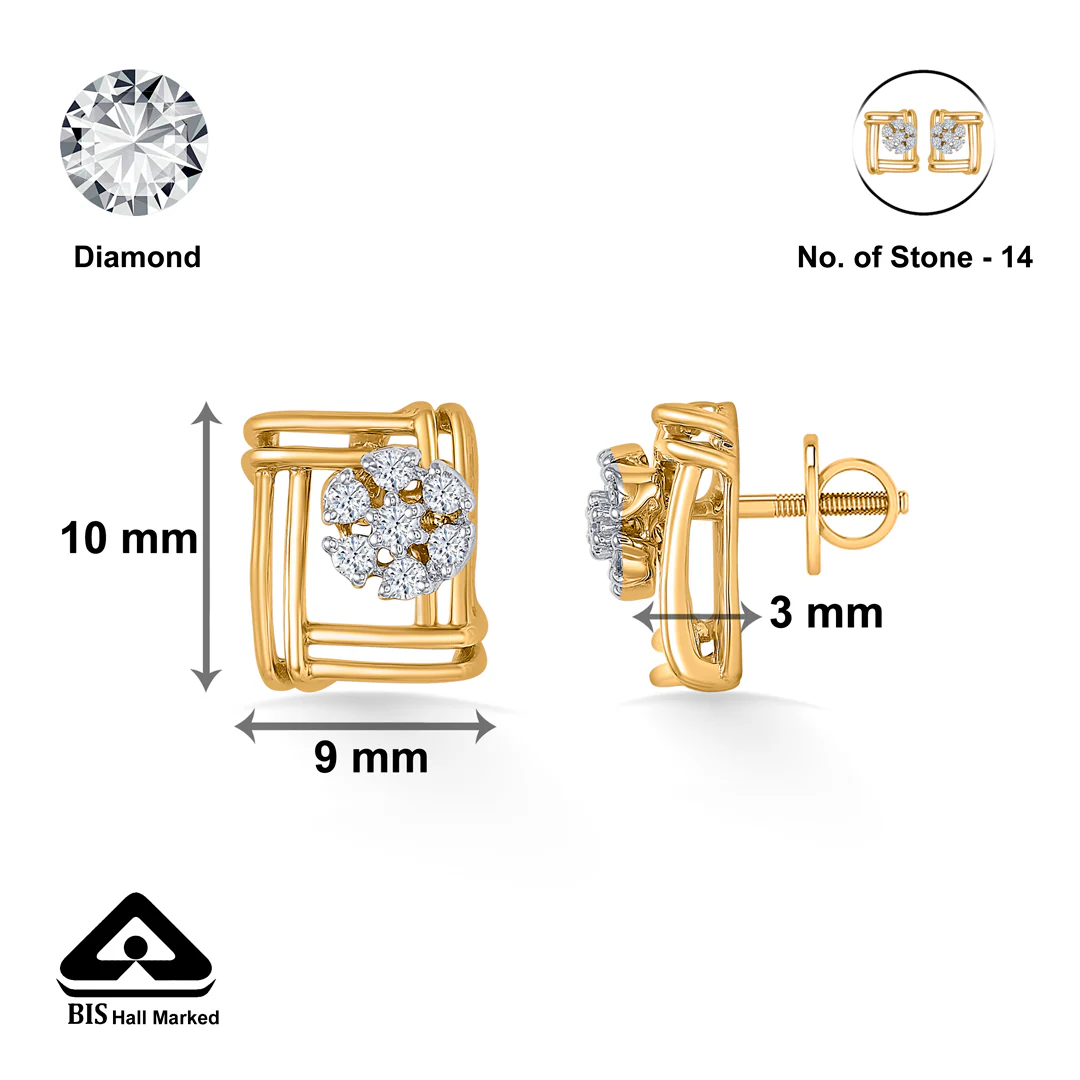 Lattice Glow Gold & Diamond Pendant Set For Women - Image 7