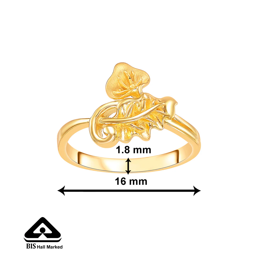 Leafy Canopy Gold Casual Ring For Women - Image 2