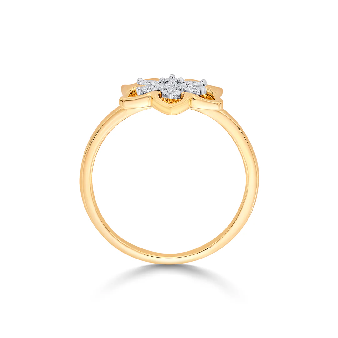 Lily Blossom Gold & Diamond Ring - Image 3