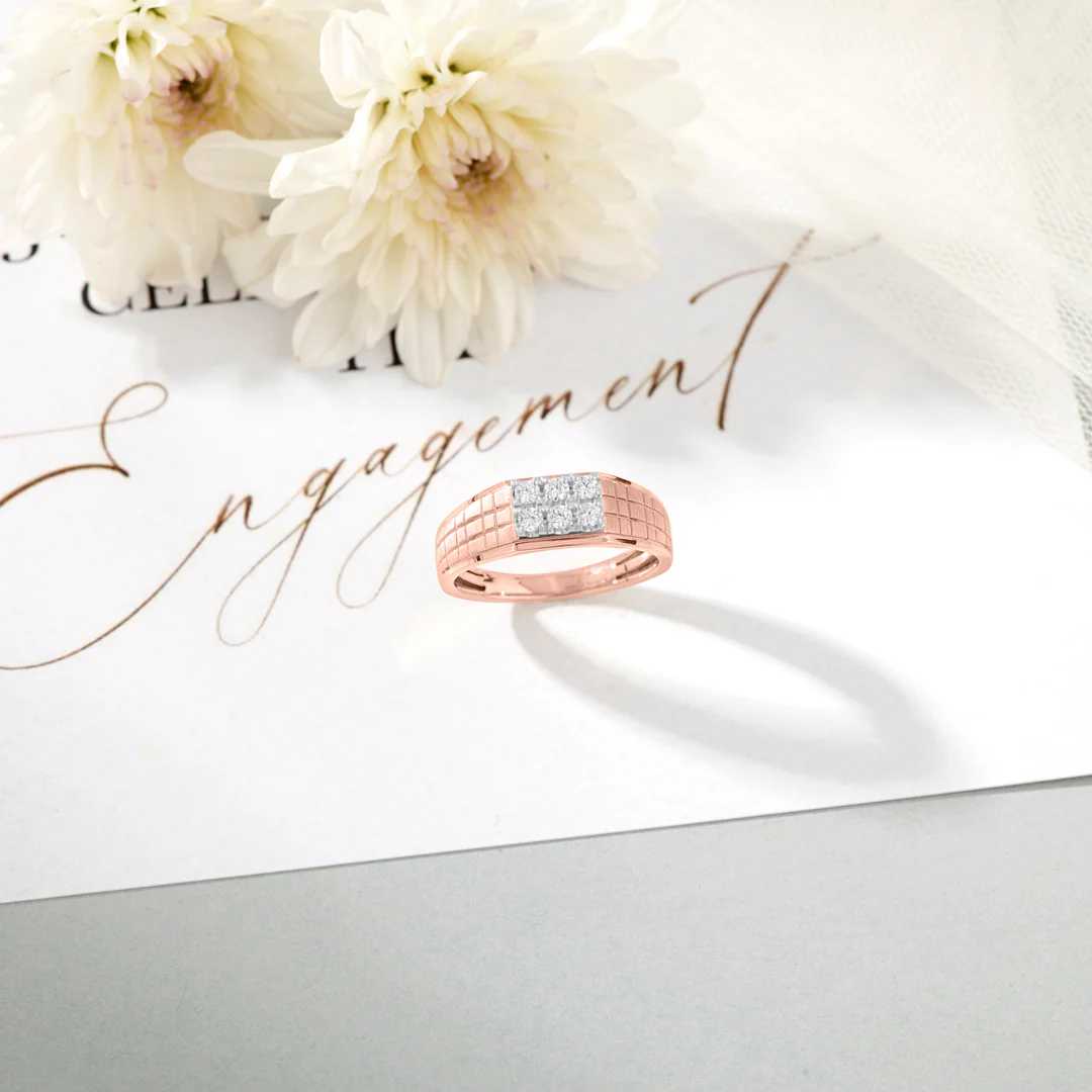 Loyal Crest Engagement Diamond Ring for Men