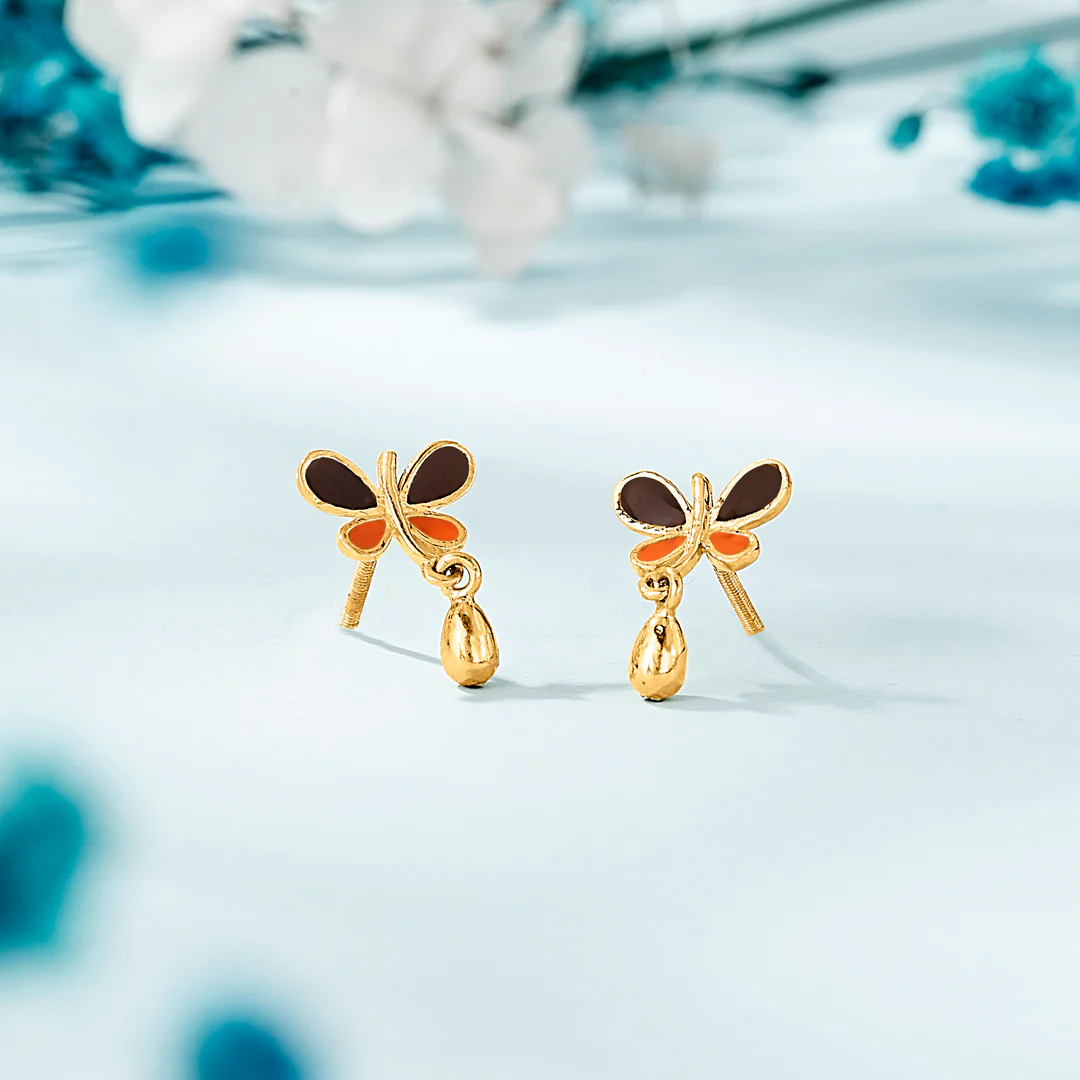 Lumi Fly Gold Stud Earring For Women