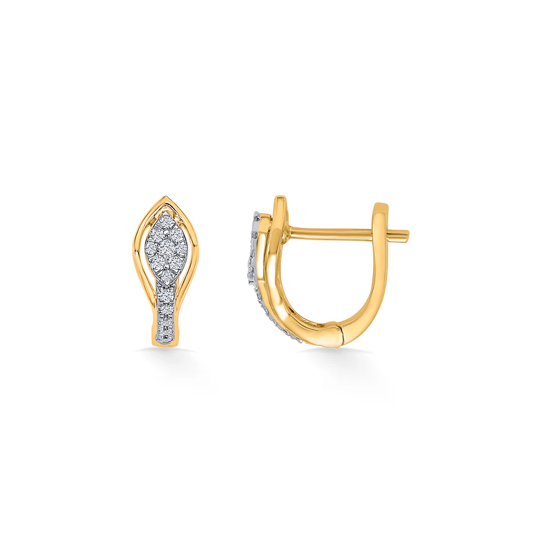Luminous Cut Gold Hoops & Huggies Earring For Women - Image 3