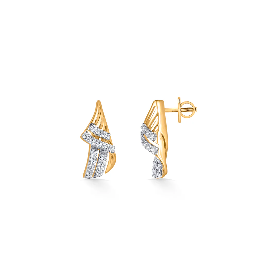 Luminous Drift Gold & Diamond Pendant Set For Women - Image 6