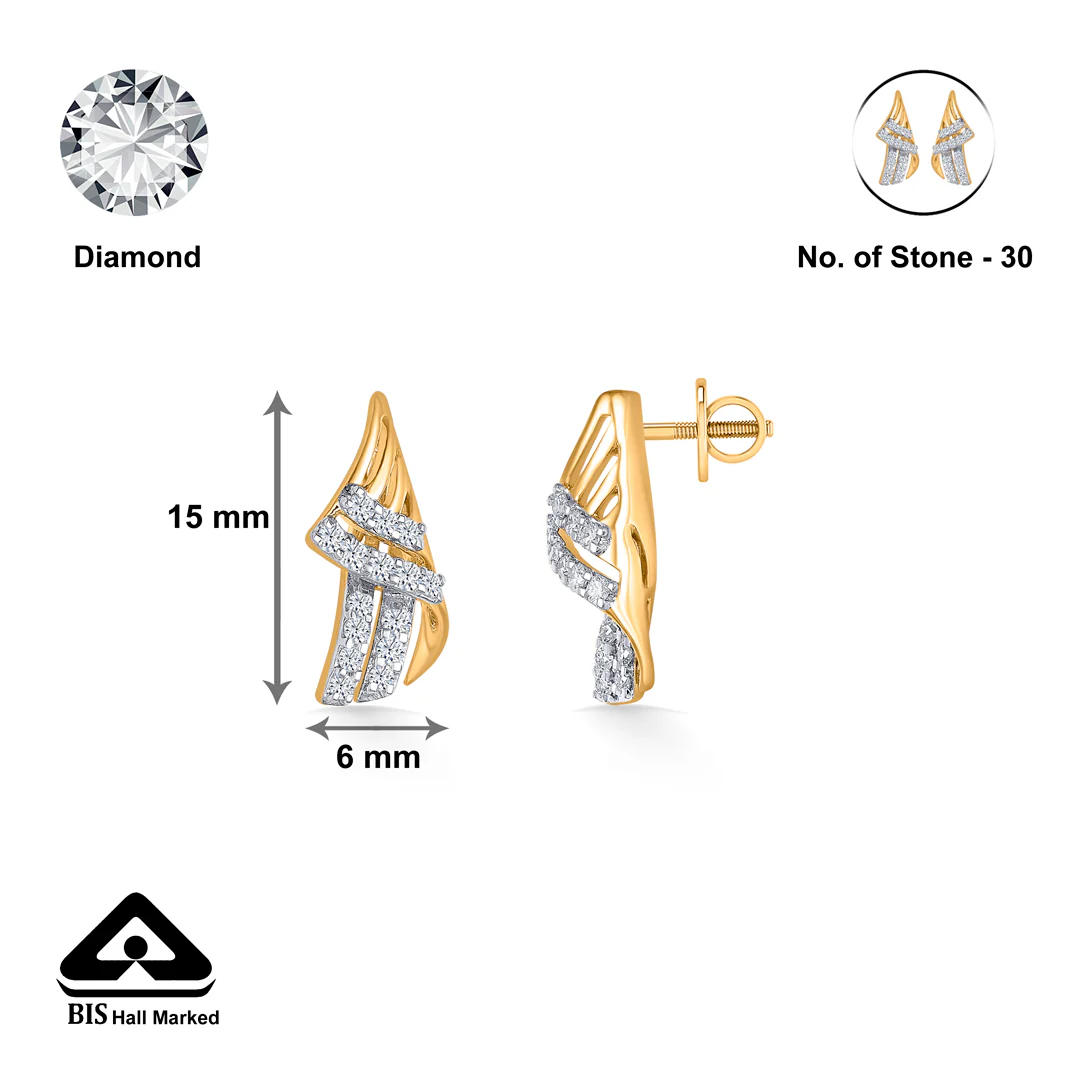 Luminous Drift Gold & Diamond Pendant Set For Women - Image 8