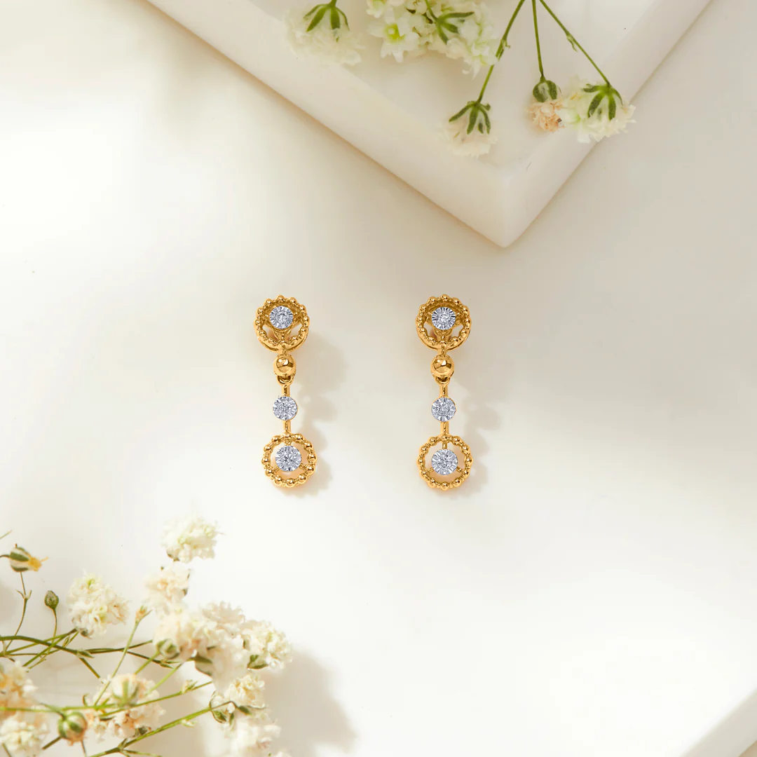 Luminous Gold & Diamond Drops & Dangler Earring for Women