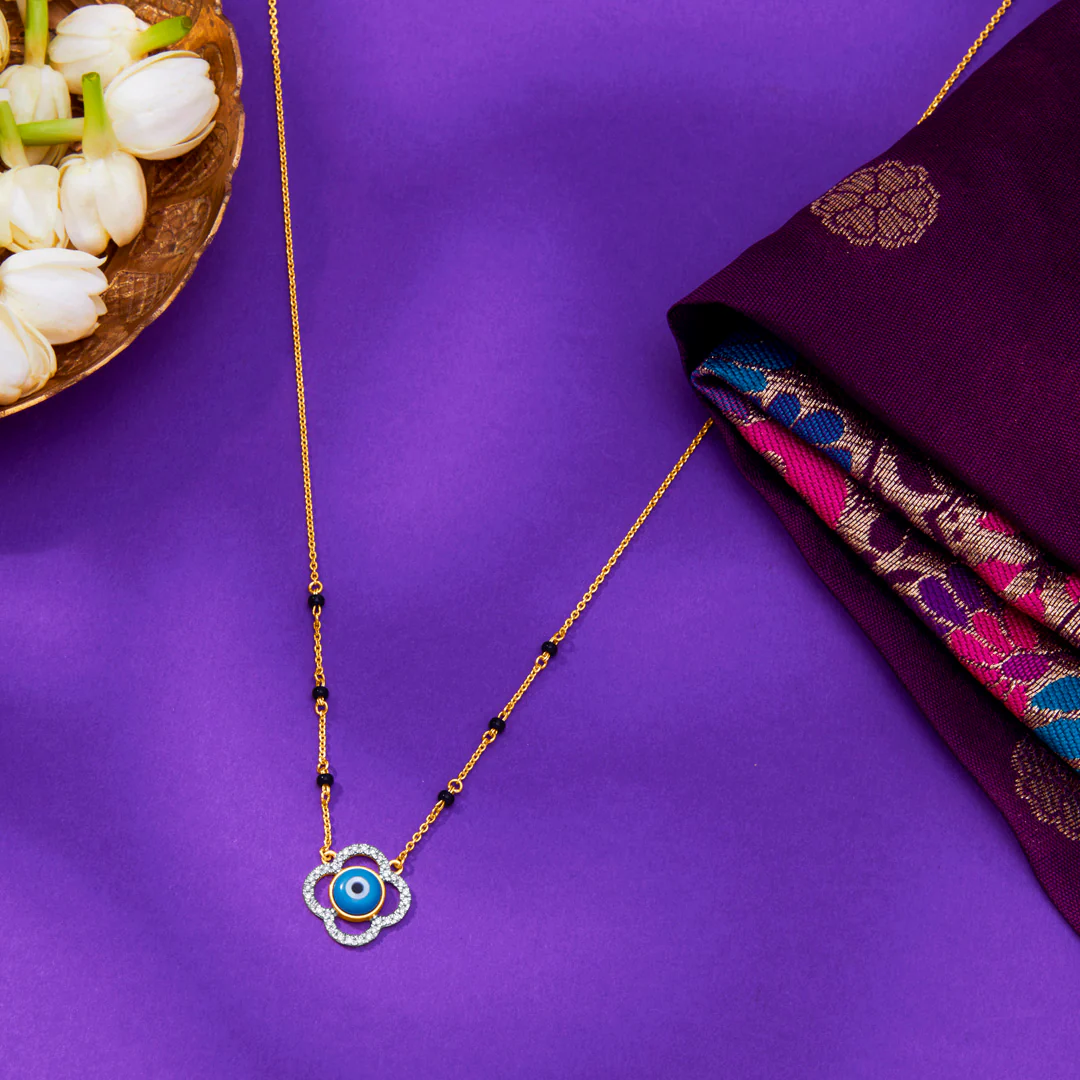 Luminous Shield Gold & Diamond Modern Mangalsutra for Women