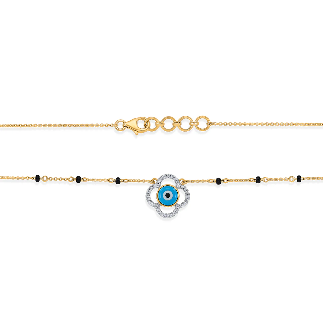 Luminous Shield Gold & Diamond Modern Mangalsutra for Women - Image 5