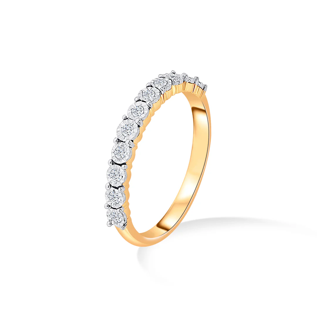 Lustre Line Gold & Diamond Ring - Image 2