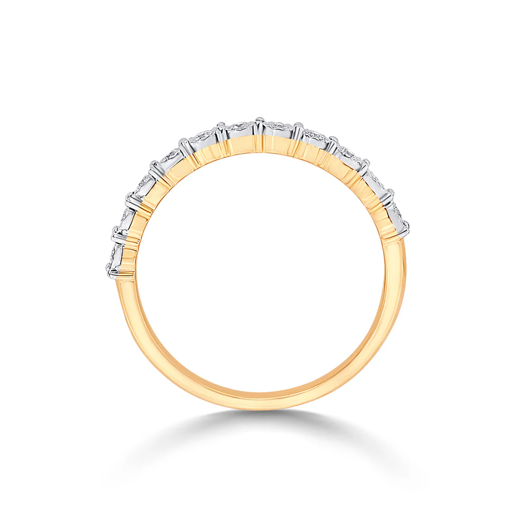 Lustre Line Gold & Diamond Ring - Image 3
