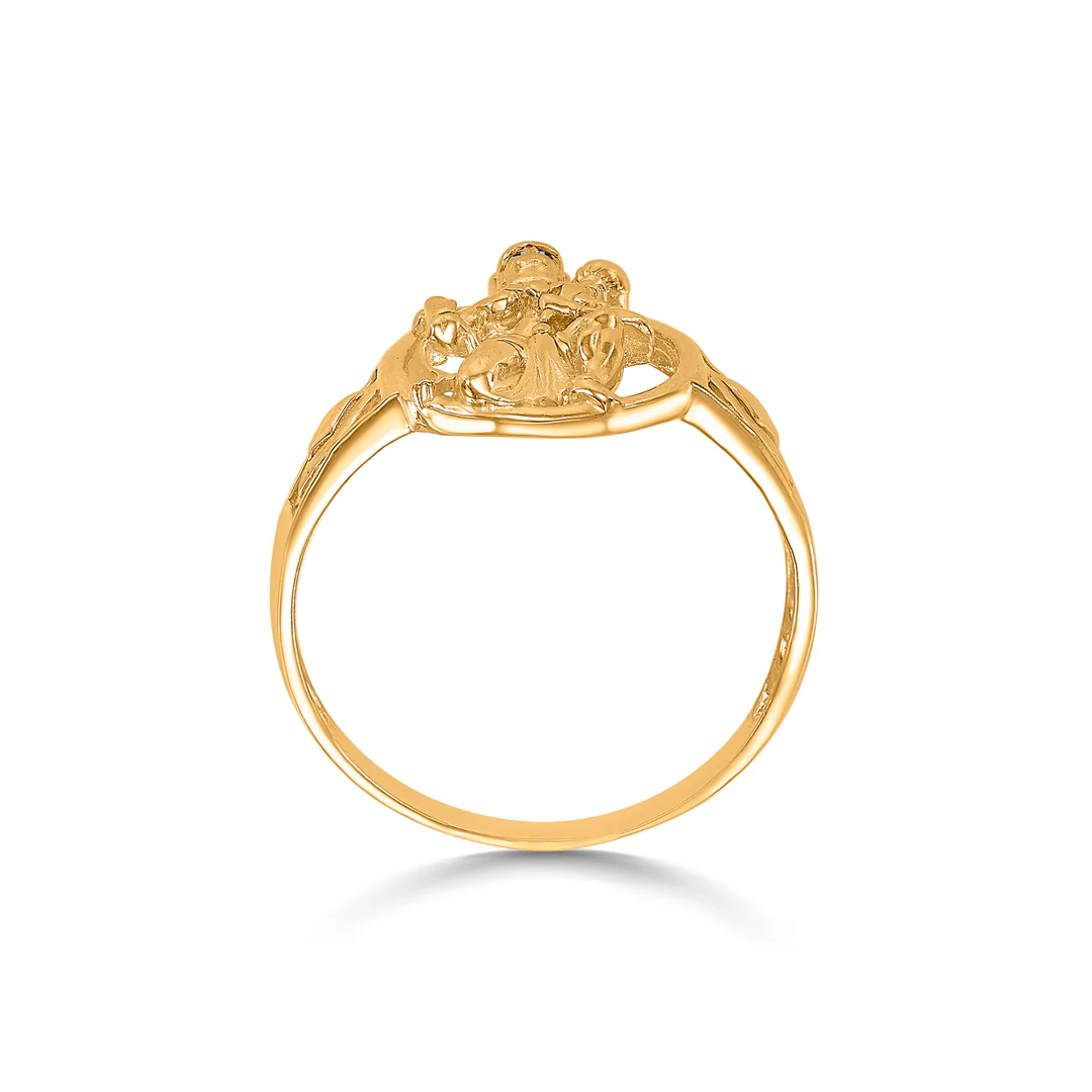 Mahabali Hanuman Yellow Gold Men's Ring - Image 4