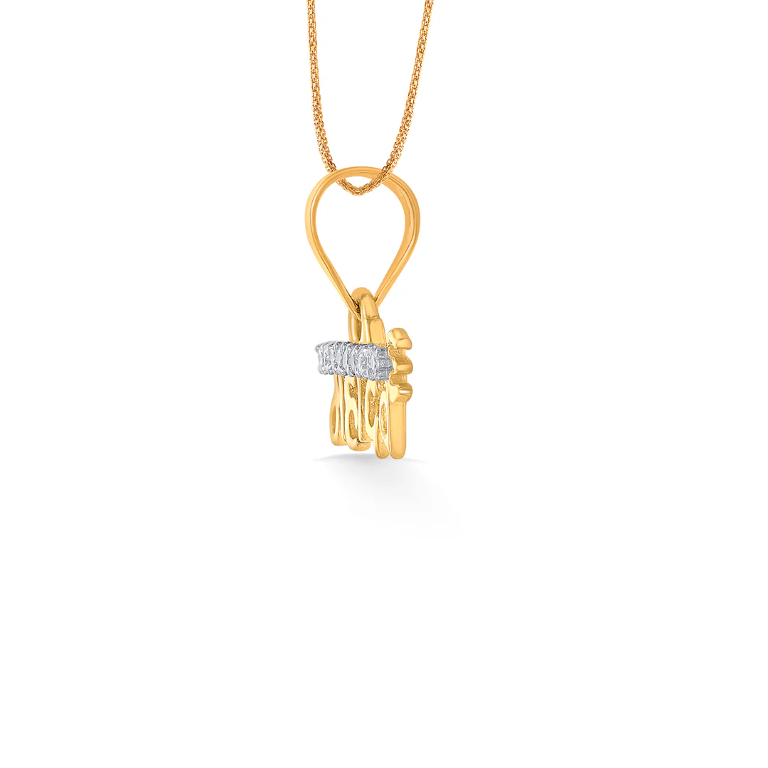 Mahadev Yellow Gold Religious Unisex Pendant - Image 2