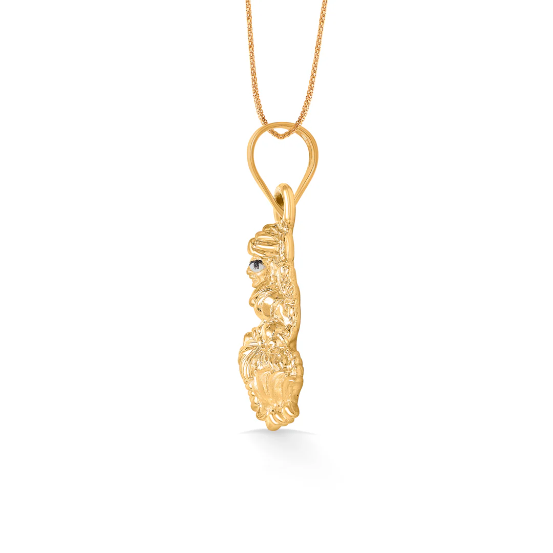 Mahalaxmi Yellow Gold Religious Unisex Pendant - Image 2